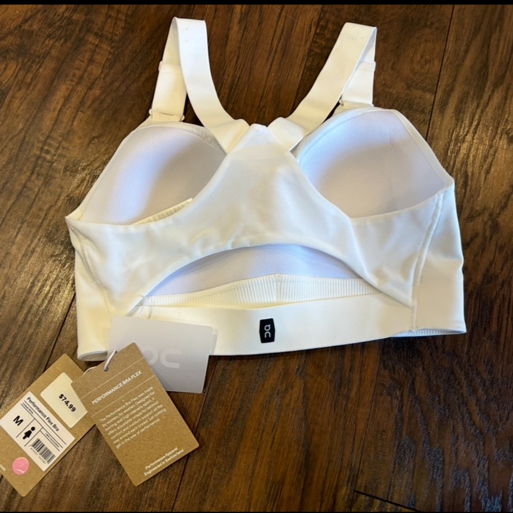 NWT π ON CLOUD Climate Performance Flex Bra Running Sports Bra - undyed white - Picture 3 of 14